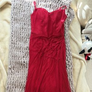 Custom Red Beaded Formal Dress